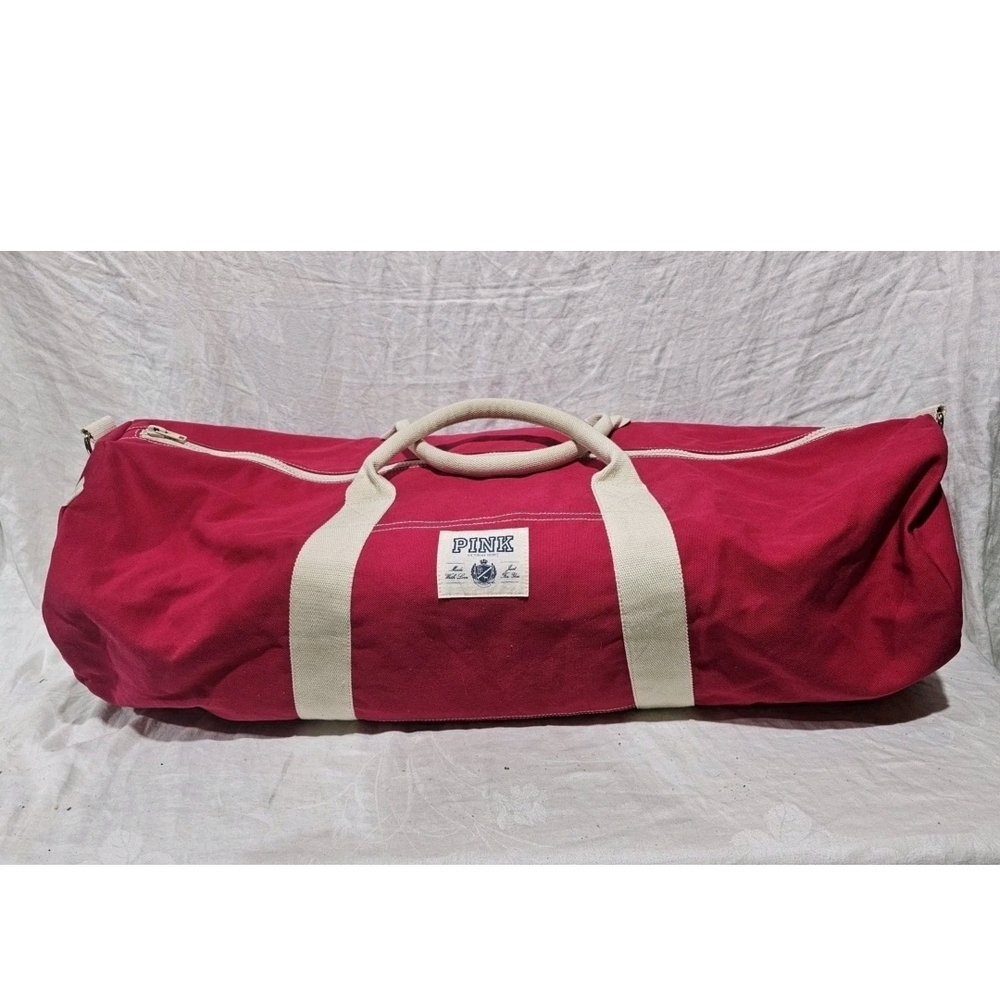 Victoria's Secret Pink Travel Bag with Cream Accents